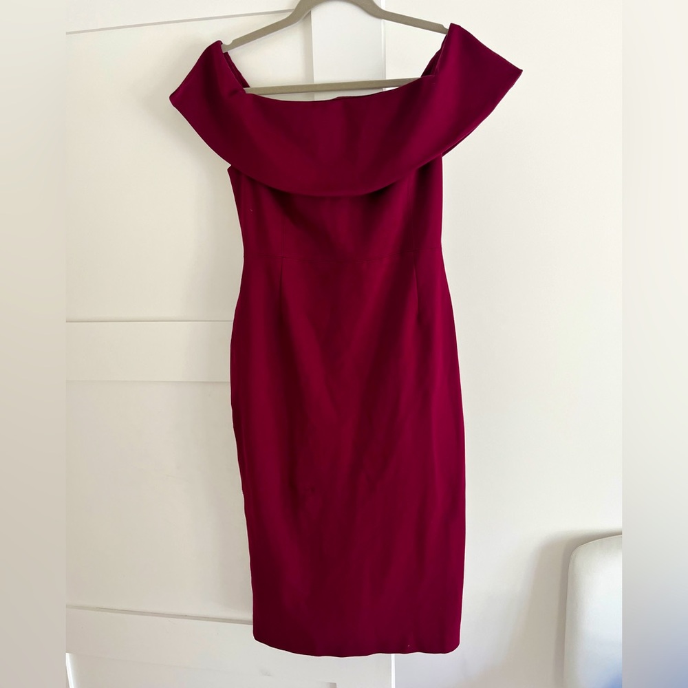 Babaton Aritzia Ruslan Dress in Burgundy